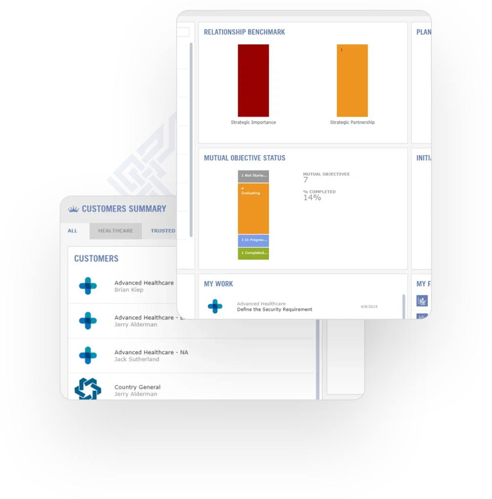 Valkre key account management software dashboard feature spotlight